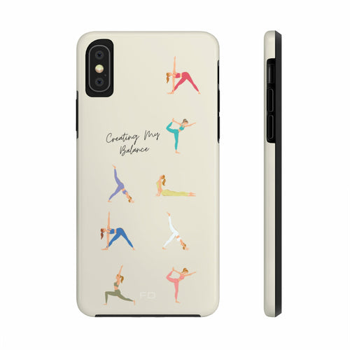 Yoga-Posen Robuste Hülle für iPhone mit kabelloser Ladefunktion