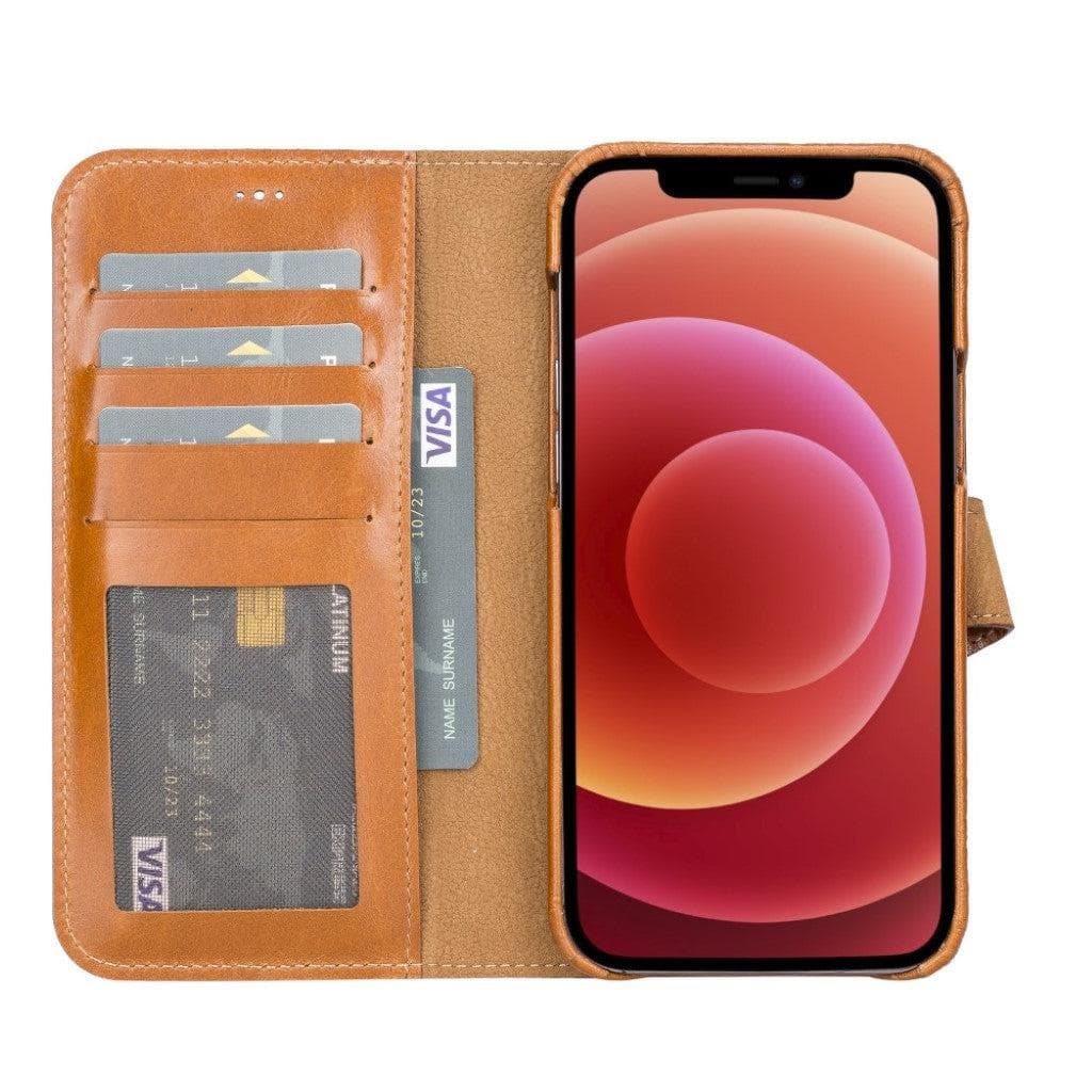 Funda tipo Cartera Desmontable con Revestimiento de Cuero Completo para Apple iPhone Serie 13