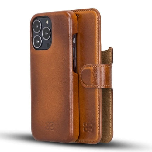 Funda tipo Cartera Desmontable con Revestimiento de Cuero Completo para Apple iPhone Serie 13