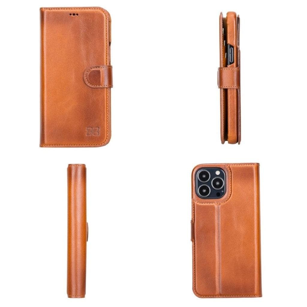 Funda tipo Cartera Desmontable con Revestimiento de Cuero Completo para Apple iPhone Serie 13