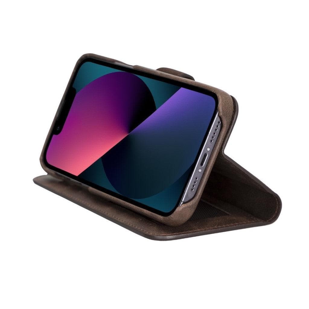 Funda tipo Cartera Desmontable con Revestimiento de Cuero Completo para Apple iPhone Serie 13