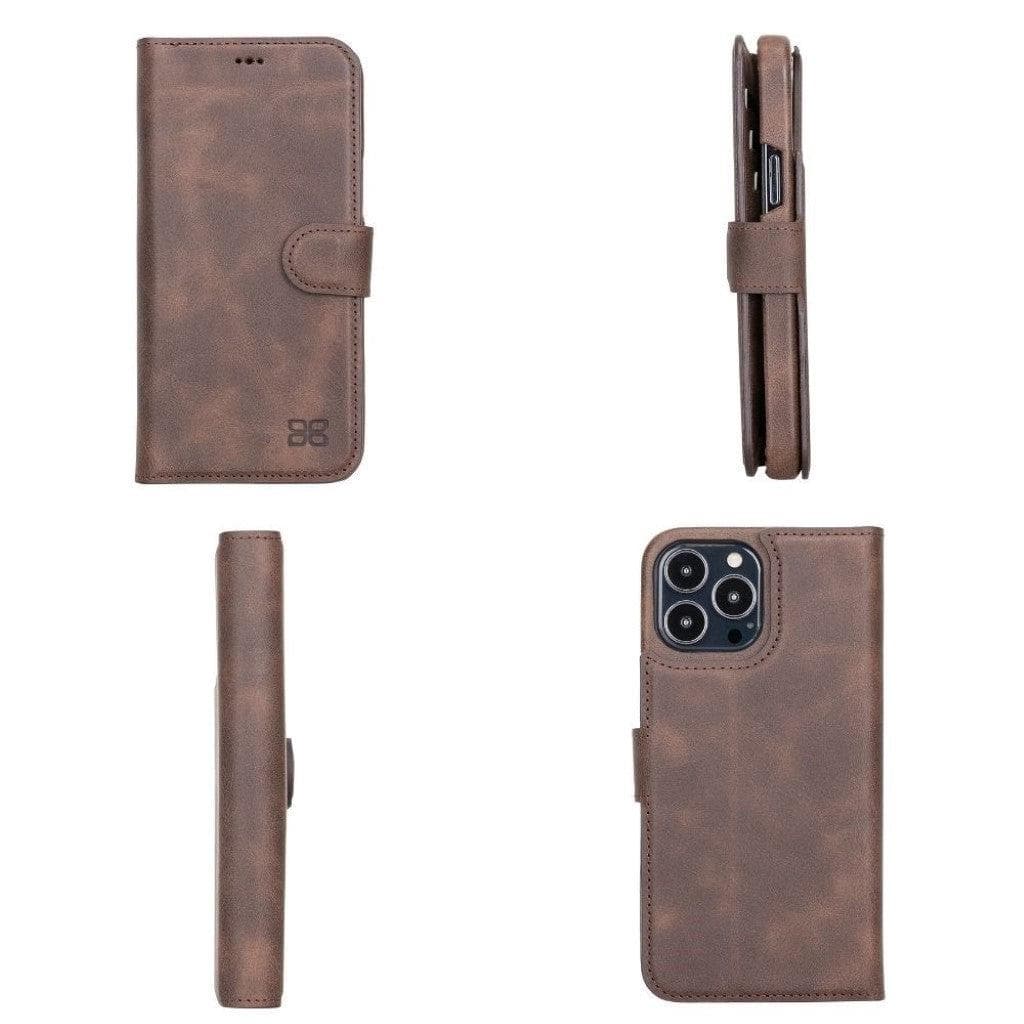 Funda tipo Cartera Desmontable con Revestimiento de Cuero Completo para Apple iPhone Serie 13