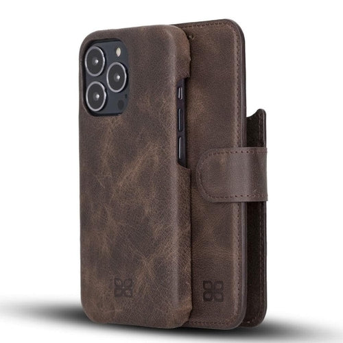 Funda tipo Cartera Desmontable con Revestimiento de Cuero Completo para Apple iPhone Serie 13