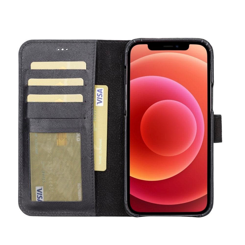 Funda tipo Cartera Desmontable con Revestimiento de Cuero Completo para Apple iPhone Serie 13