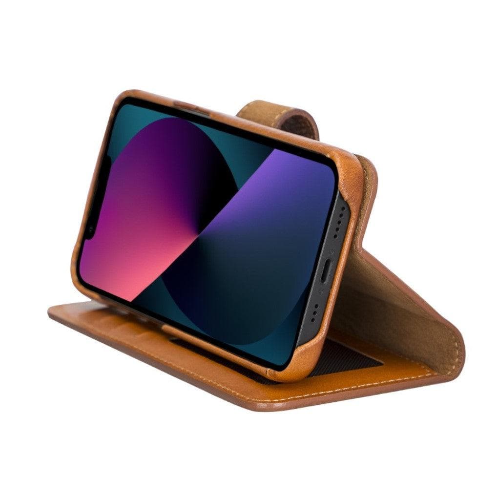 Funda tipo Cartera Desmontable con Revestimiento de Cuero Completo para Apple iPhone Serie 13