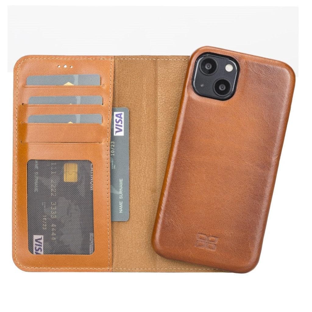 Funda tipo Cartera Desmontable con Revestimiento de Cuero Completo para Apple iPhone Serie 13