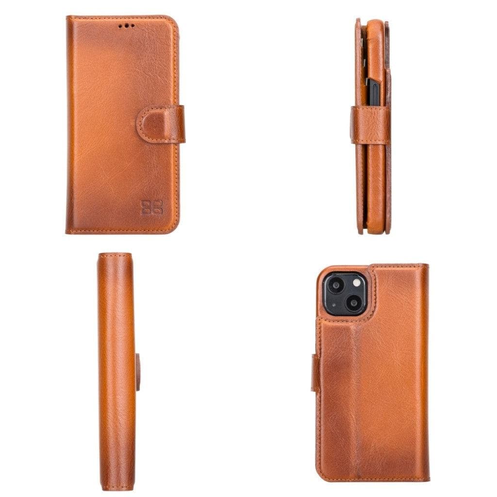 Funda tipo Cartera Desmontable con Revestimiento de Cuero Completo para Apple iPhone Serie 13