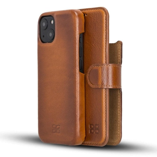 Funda tipo Cartera Desmontable con Revestimiento de Cuero Completo para Apple iPhone Serie 13
