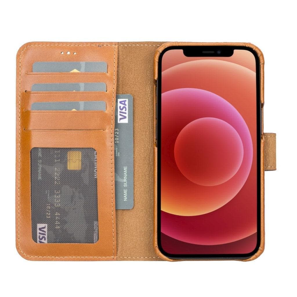 Funda tipo Cartera Desmontable con Revestimiento de Cuero Completo para Apple iPhone Serie 13