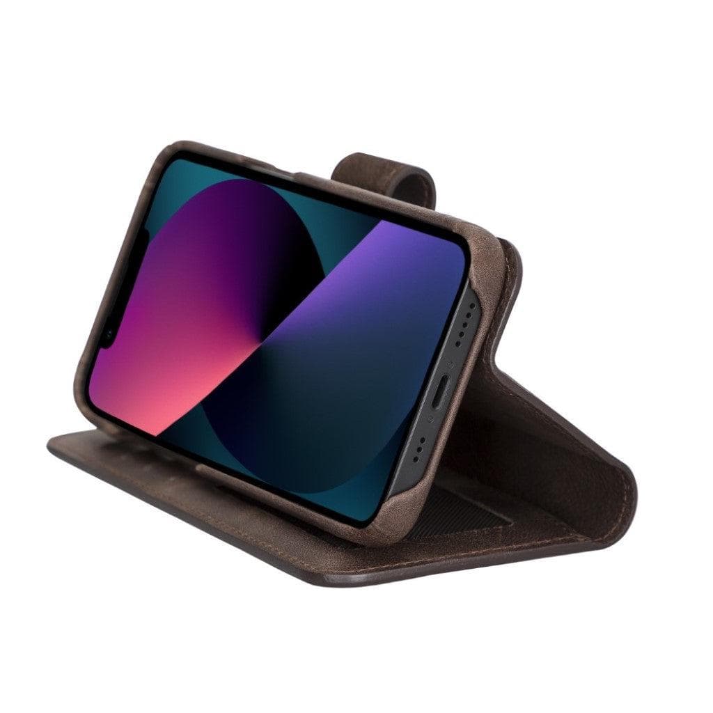 Funda tipo Cartera Desmontable con Revestimiento de Cuero Completo para Apple iPhone Serie 13