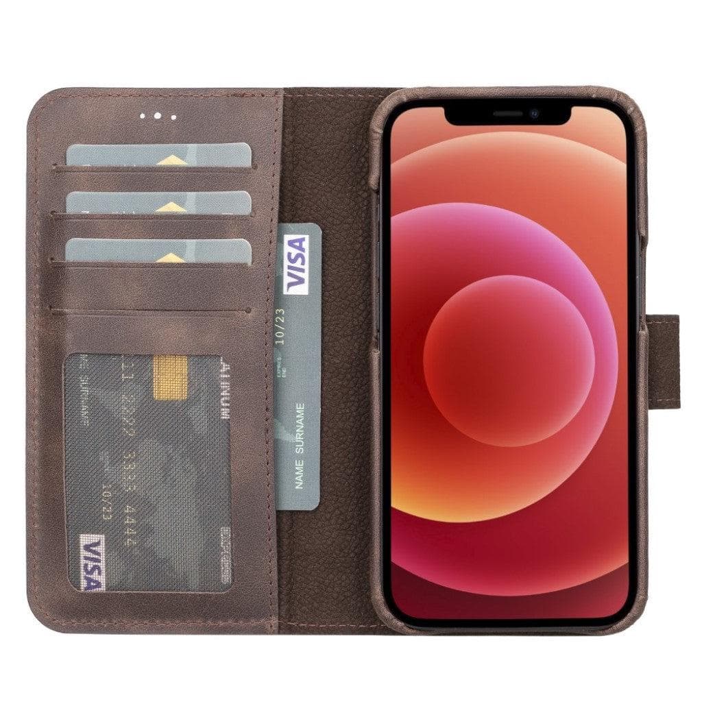 Funda tipo Cartera Desmontable con Revestimiento de Cuero Completo para Apple iPhone Serie 13