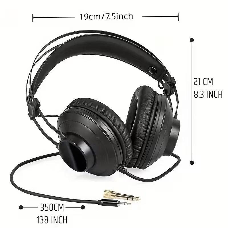 Dual Plug Wired Studio Headphones-1