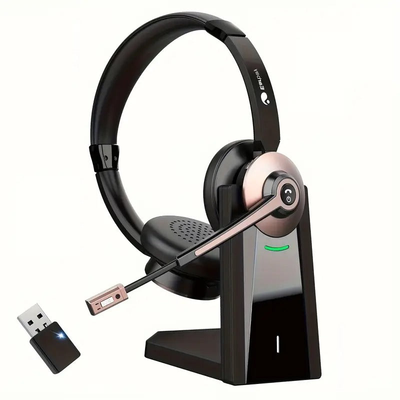 Wireless Headset with Mic and Charging Dock-0