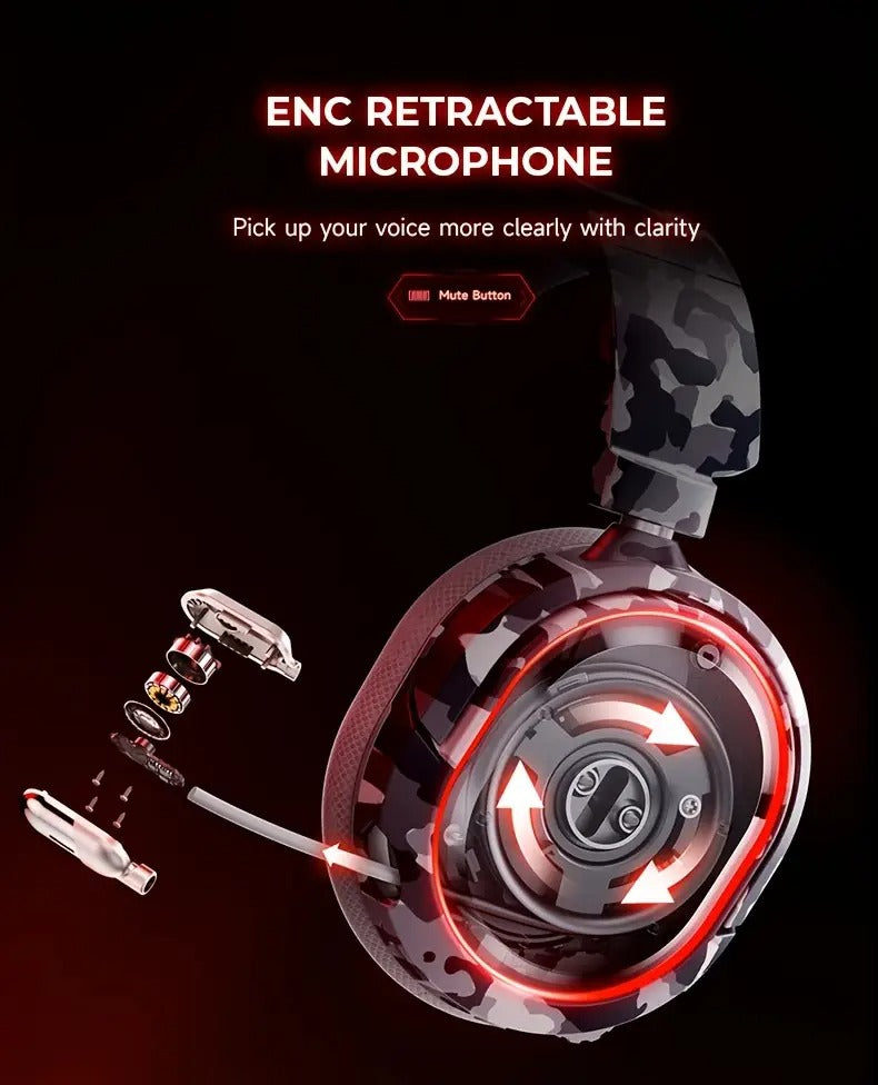 Wireless Gaming Headset with Surround RGB Noise Reduction Mic-3