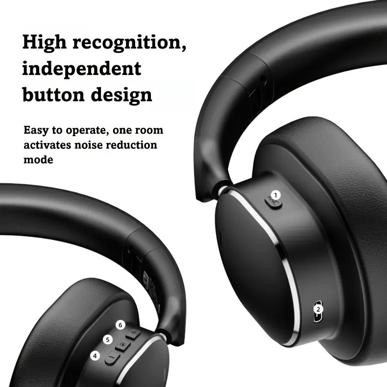 Wireless Bluetooth Over-Ear Headphones with ANC and Mic-3