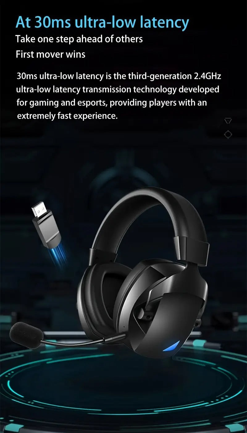 Over-Ear Gaming Headset Wireless and Wired-3