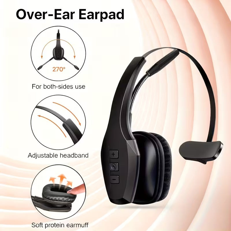 Wireless Headset with Mic and USB-C Charging-2