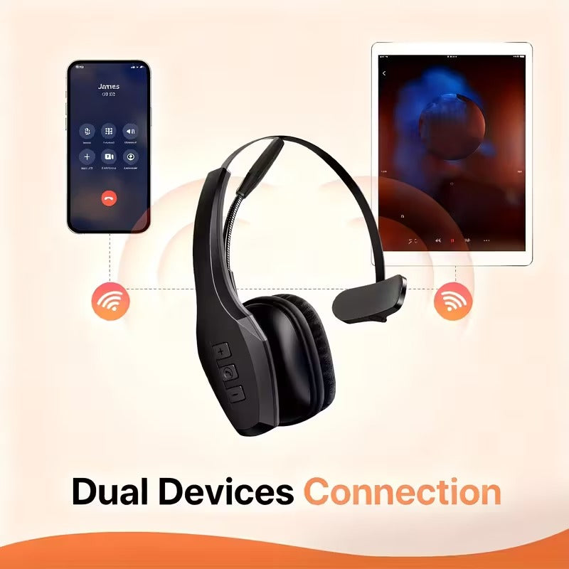 Wireless Headset with Mic and USB-C Charging-3