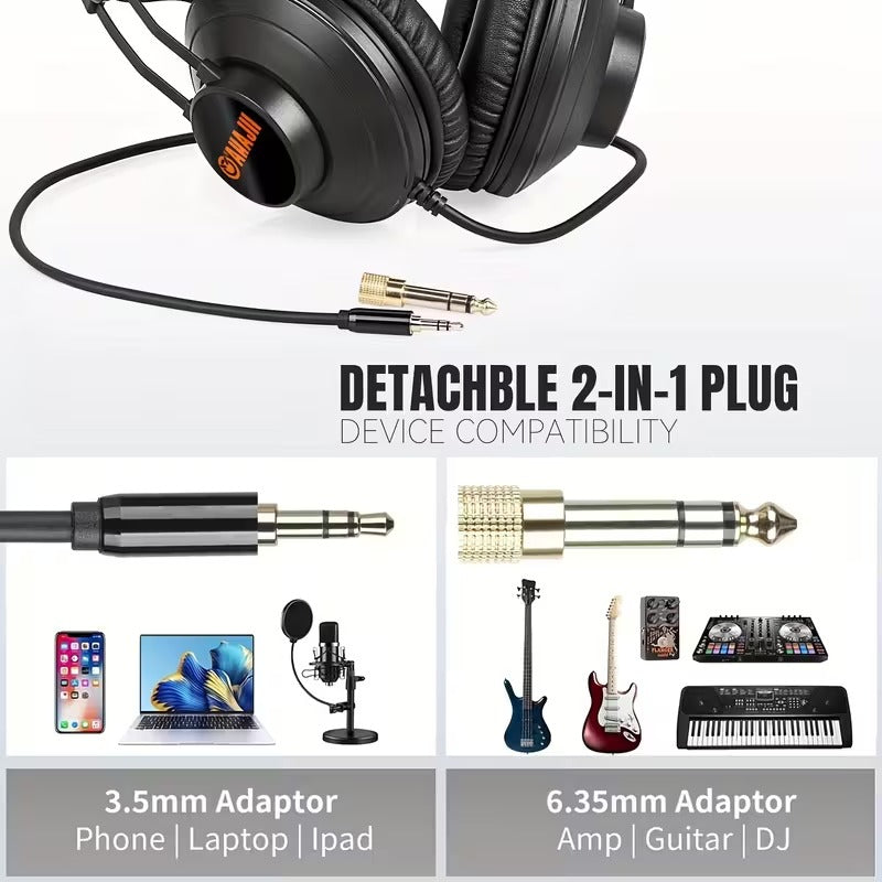 Wired Studio Monitor Headphones for Recording-1