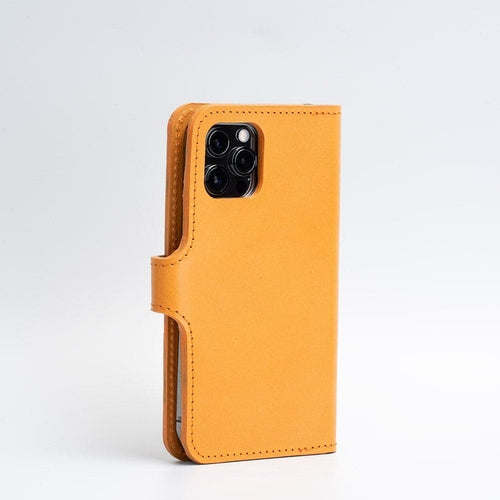 Top-Grain Leather Folio Case Wallet for iPhone 12/13 Series with