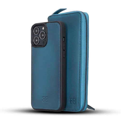 Abnehmbare Leder-Reißverschluss-Brieftaschen-Hüllen für die Apple iPhone 13 Serie