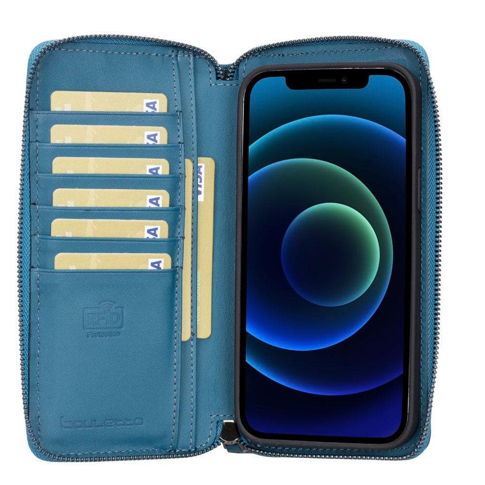 Abnehmbare Leder-Reißverschluss-Brieftaschen-Hüllen für die Apple iPhone 13 Serie