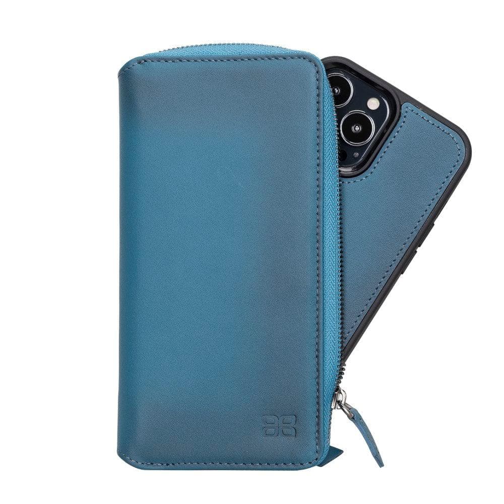 Abnehmbare Leder-Reißverschluss-Brieftaschen-Hüllen für die Apple iPhone 13 Serie