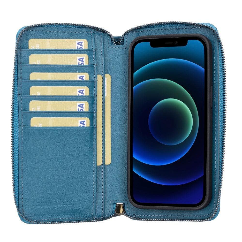 Abnehmbare Leder-Reißverschluss-Brieftaschen-Hüllen für die Apple iPhone 13 Serie