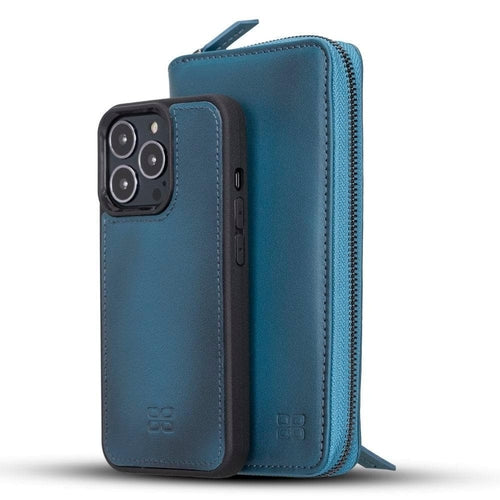 Abnehmbare Leder-Reißverschluss-Brieftaschen-Hüllen für die Apple iPhone 13 Serie