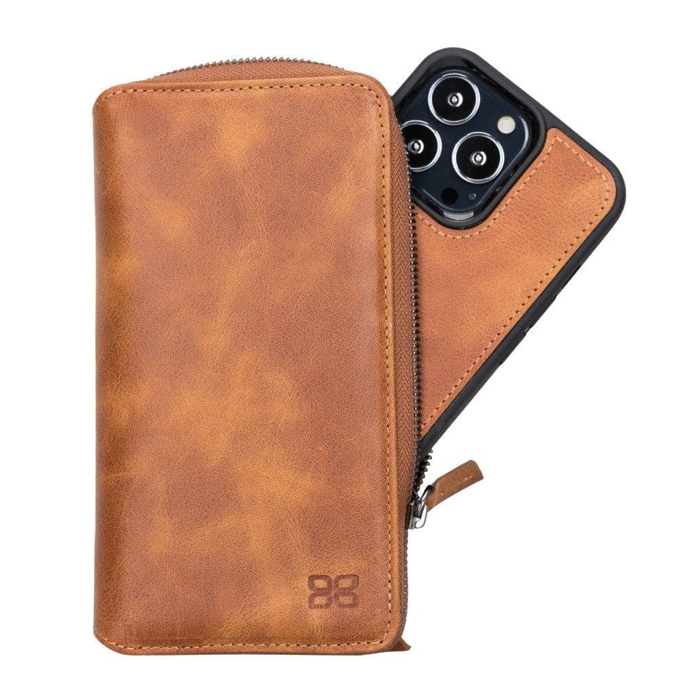 Abnehmbare Leder-Reißverschluss-Brieftaschen-Hüllen für die Apple iPhone 13 Serie