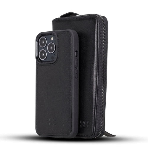 Abnehmbare Leder-Reißverschluss-Brieftaschen-Hüllen für die Apple iPhone 13 Serie