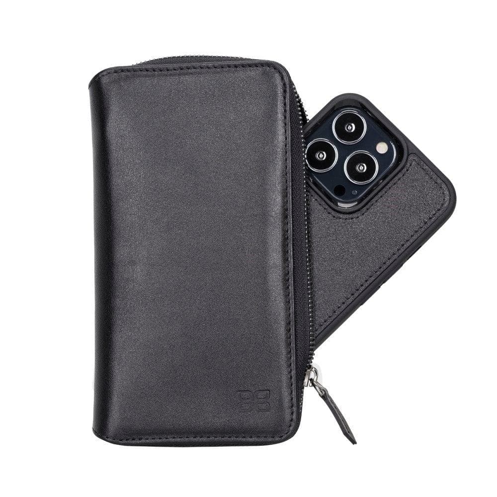 Abnehmbare Leder-Reißverschluss-Brieftaschen-Hüllen für die Apple iPhone 13 Serie