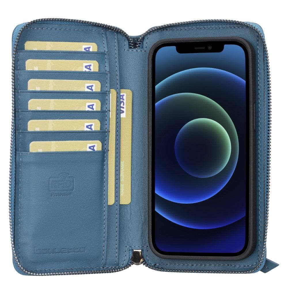 Abnehmbare Leder-Reißverschluss-Brieftaschen-Hüllen für die Apple iPhone 13 Serie