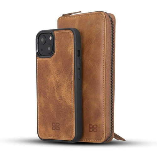 Abnehmbare Leder-Reißverschluss-Brieftaschen-Hüllen für die Apple iPhone 13 Serie