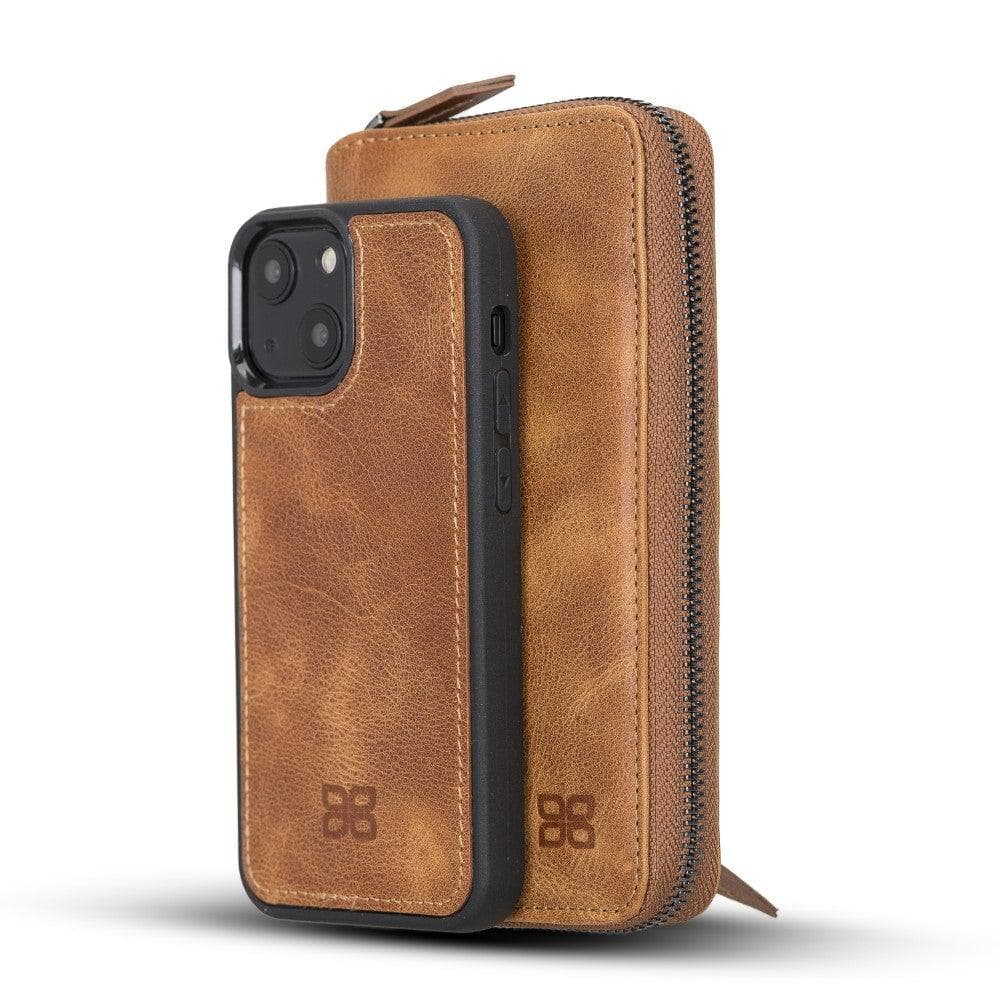 Abnehmbare Leder-Reißverschluss-Brieftaschen-Hüllen für die Apple iPhone 13 Serie