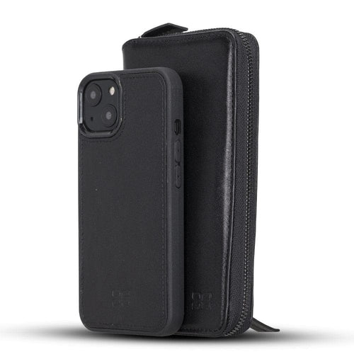 Abnehmbare Leder-Reißverschluss-Brieftaschen-Hüllen für die Apple iPhone 13 Serie