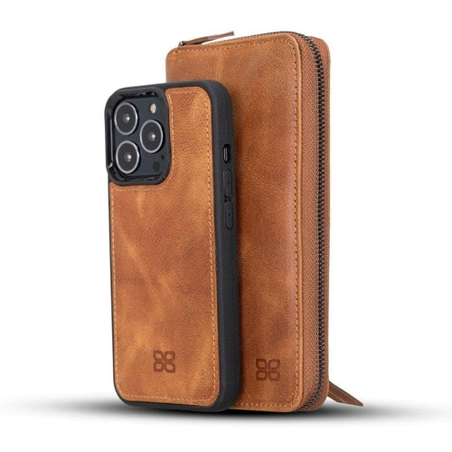 Abnehmbare Leder-Reißverschluss-Brieftaschen-Hüllen für die Apple iPhone 13 Serie