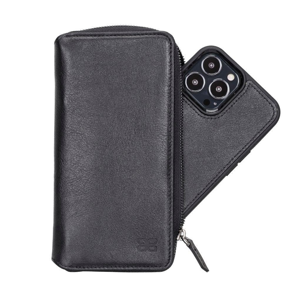 Abnehmbare Leder-Reißverschluss-Brieftaschen-Hüllen für die Apple iPhone 13 Serie