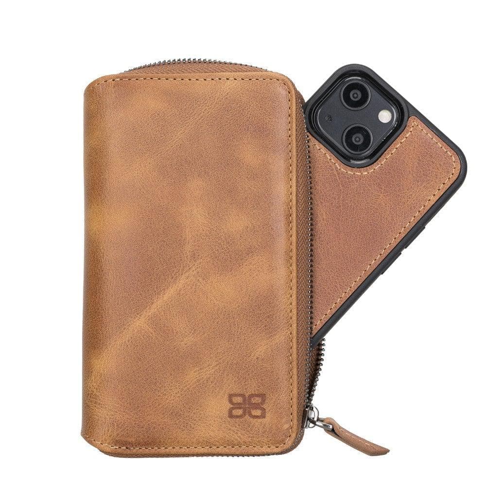 Abnehmbare Leder-Reißverschluss-Brieftaschen-Hüllen für die Apple iPhone 13 Serie