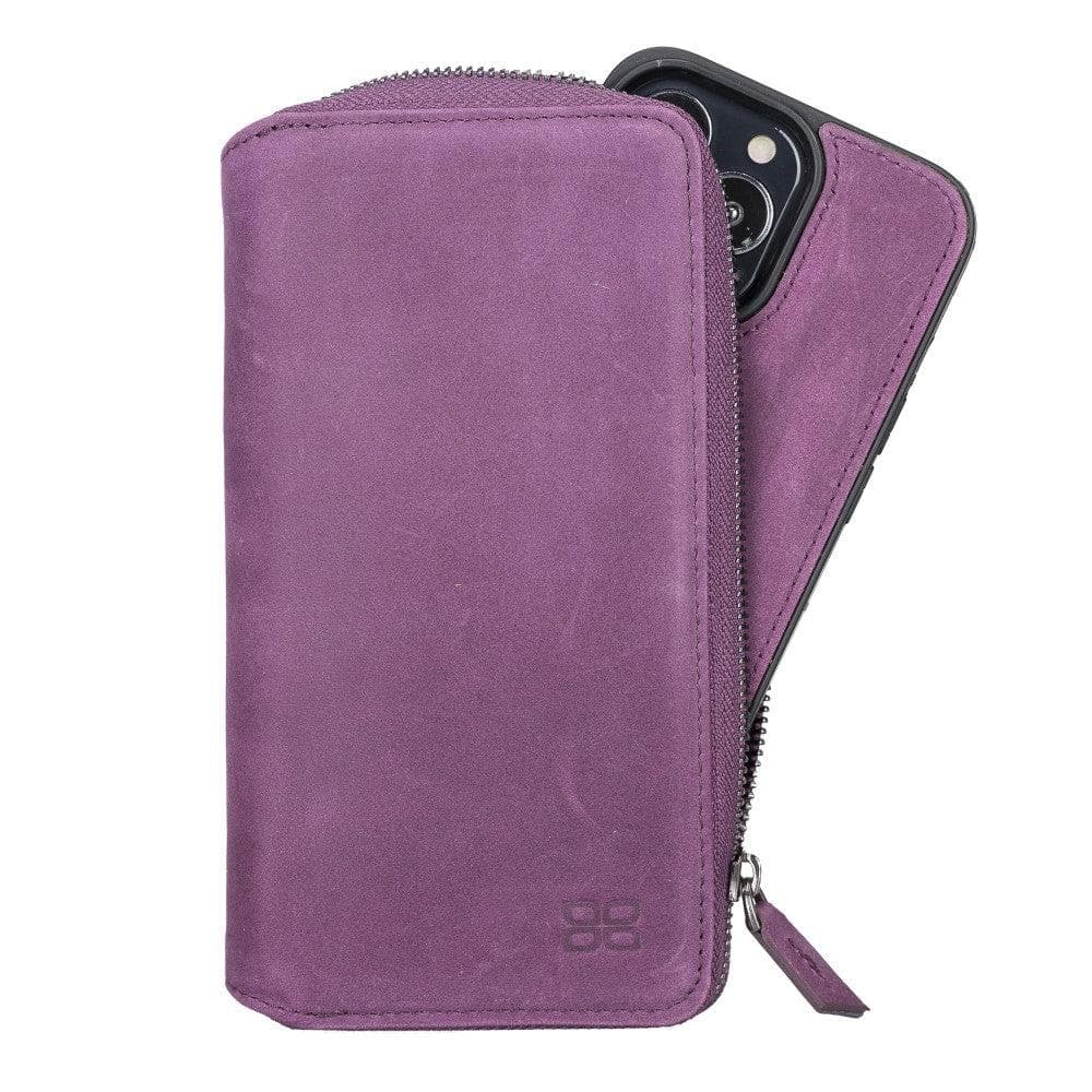 Abnehmbare Leder-Reißverschluss-Brieftaschen-Hüllen für die Apple iPhone 13 Serie