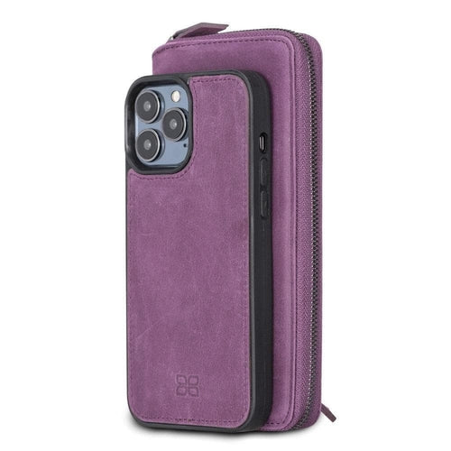 Abnehmbare Leder-Reißverschluss-Brieftaschen-Hüllen für die Apple iPhone 13 Serie