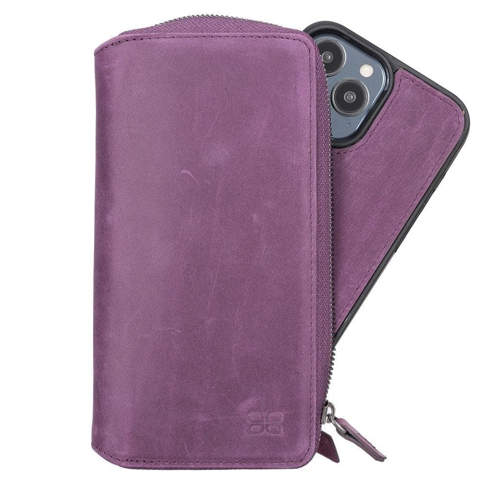 Abnehmbare Leder-Reißverschluss-Brieftaschen-Hüllen für die Apple iPhone 13 Serie