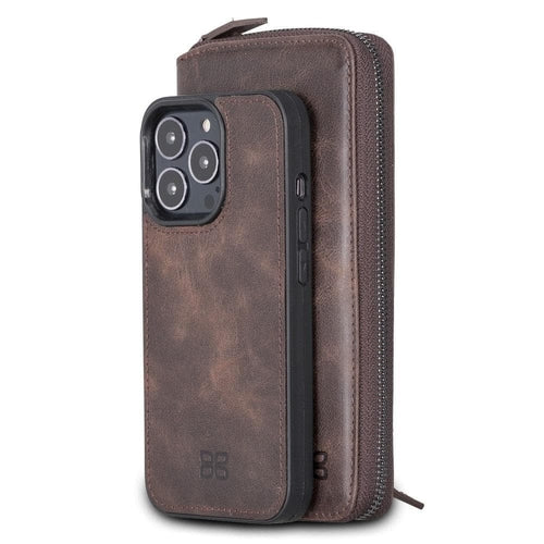 Abnehmbare Leder-Reißverschluss-Brieftaschen-Hüllen für die Apple iPhone 13 Serie