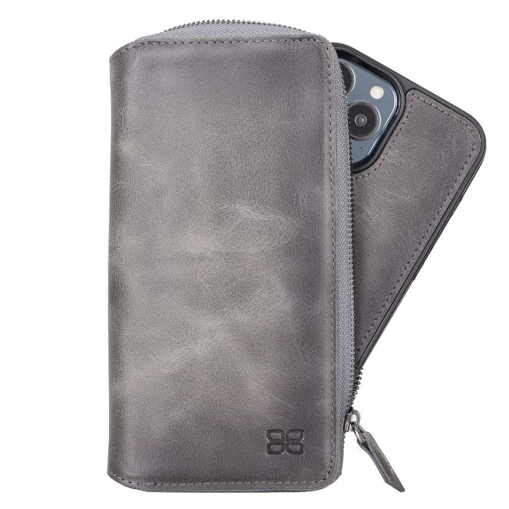 Abnehmbare Leder-Reißverschluss-Brieftaschen-Hüllen für die Apple iPhone 13 Serie