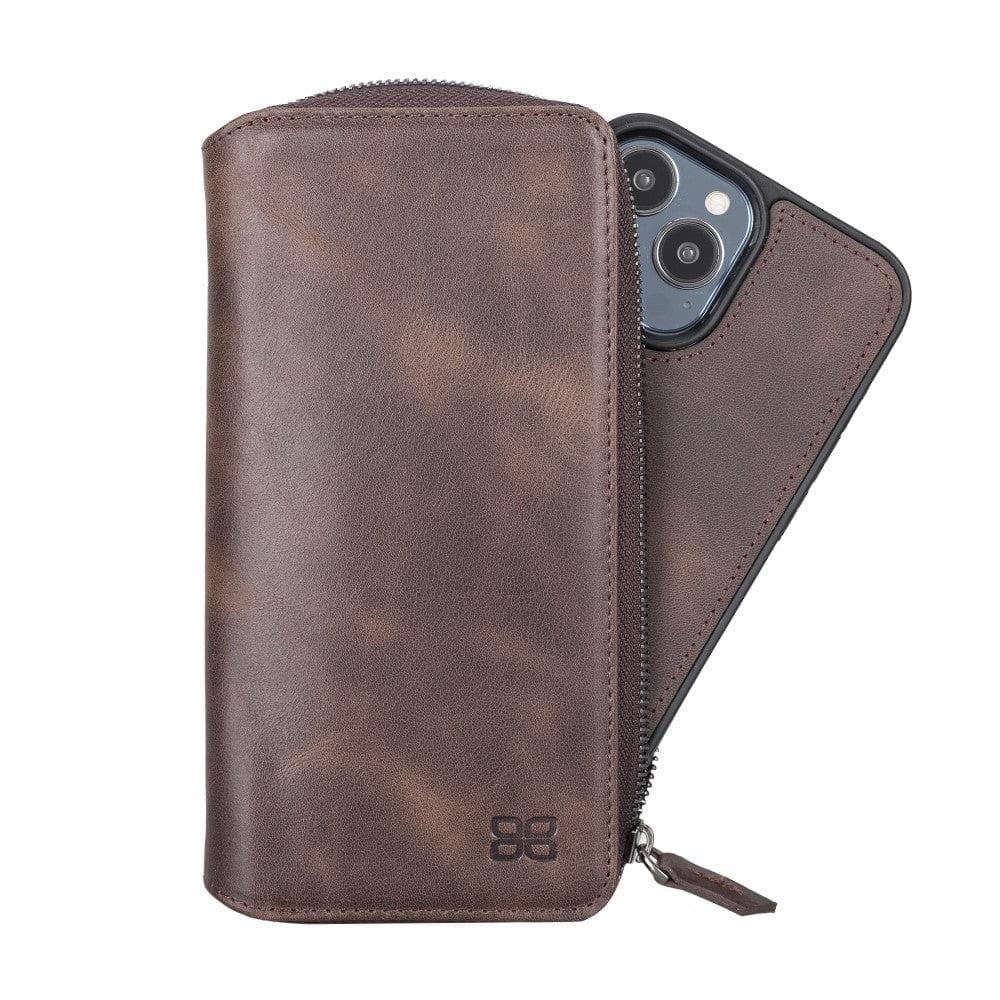 Abnehmbare Leder-Reißverschluss-Brieftaschen-Hüllen für die Apple iPhone 13 Serie