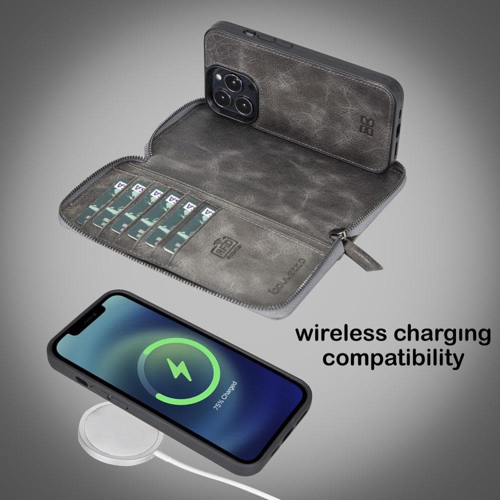 Abnehmbare Leder-Reißverschluss-Brieftaschen-Hüllen für die Apple iPhone 13 Serie