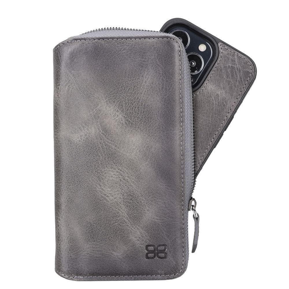 Abnehmbare Leder-Reißverschluss-Brieftaschen-Hüllen für die Apple iPhone 13 Serie