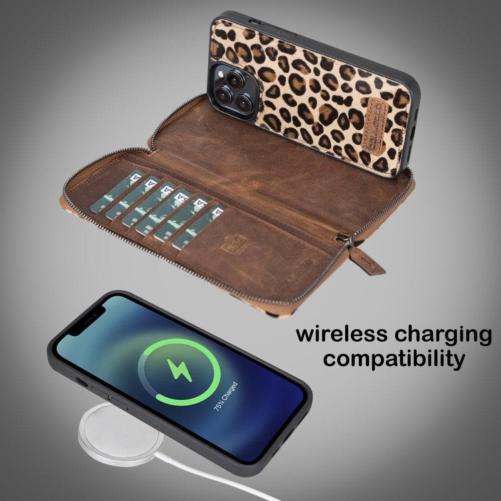 Abnehmbare Leder-Reißverschluss-Brieftaschen-Hüllen für die Apple iPhone 13 Serie