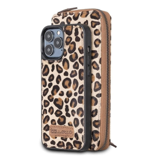 Abnehmbare Leder-Reißverschluss-Brieftaschen-Hüllen für die Apple iPhone 13 Serie