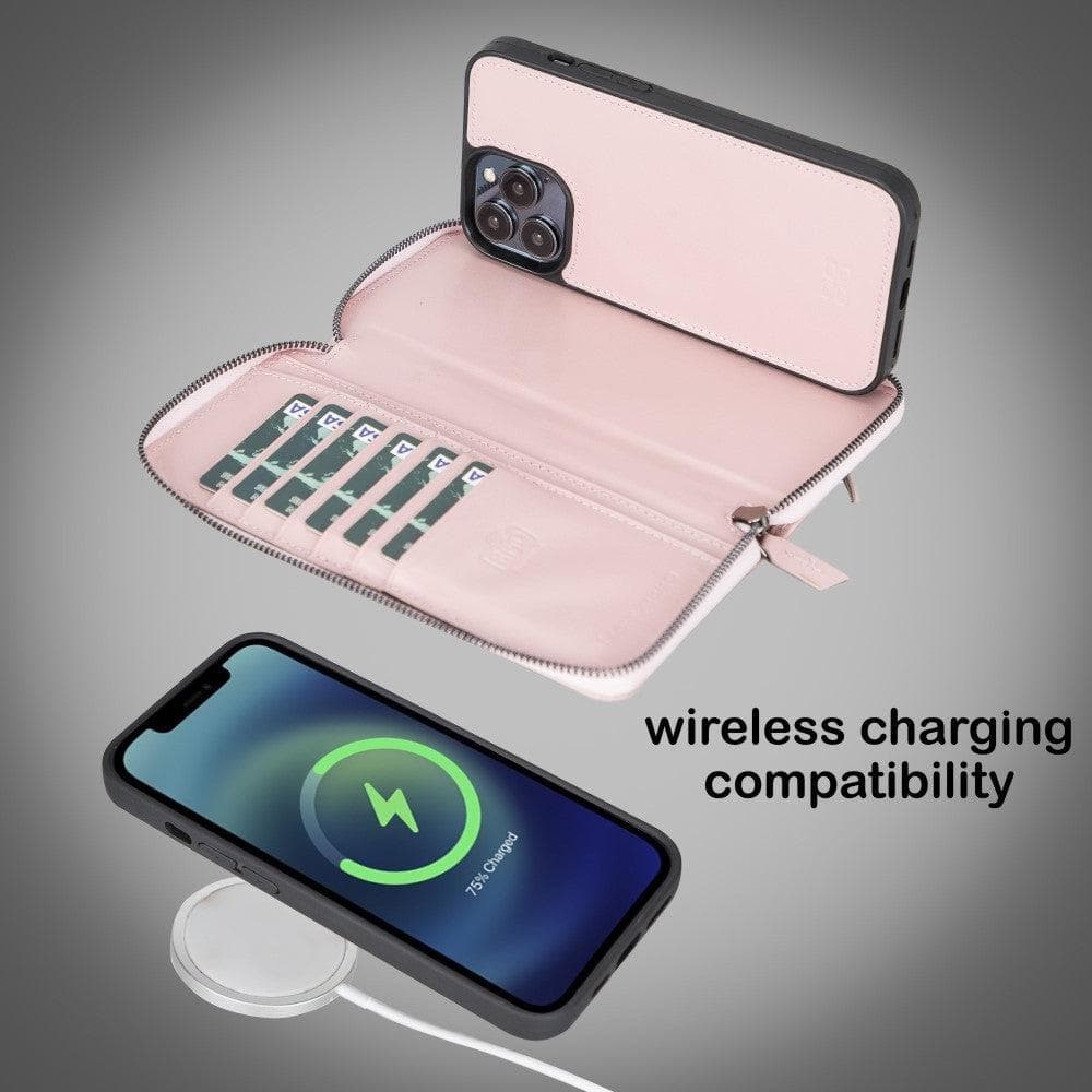Abnehmbare Leder-Reißverschluss-Brieftaschen-Hüllen für die Apple iPhone 13 Serie